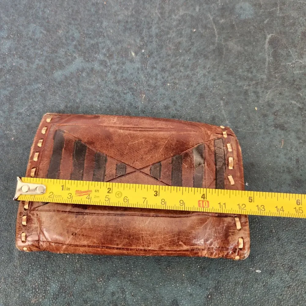 VTG Tri-fold Tooled Leather Men's Wallet Western